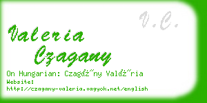 valeria czagany business card